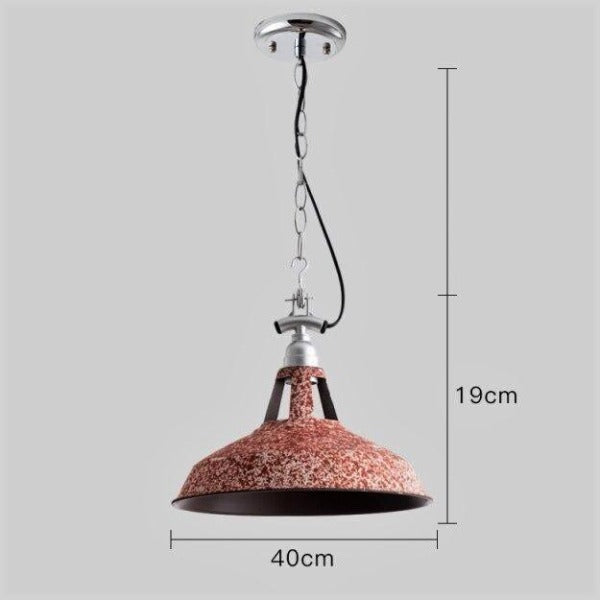 Suspension Industrielle Rose Ancienne